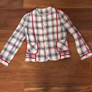 Dolce and Gabbana Checked Linen Blazer